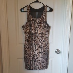 Copper foil bodycon dress